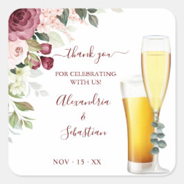 バブルとブリュースありがとうフローラ結婚ズ スクエアシール