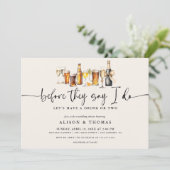 バブルとブリュースウェディングシャワー |婚約パーティ 招待状 (スタンド正面)