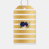 バブルとブリュースメッセージカードネイビーブライダルシャワー ギフトタグ (裏面)