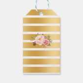 バブルとブリュースメッセージカードピンクブライダルシャワー ギフトタグ (裏面)