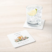 バブルとブリュ Couples Shower スクエアペーパーコースター (インサイチュ)