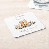 バブルとブリュ Couples Shower スクエアペーパーコースター (アングル)