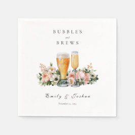 バブルとブリュ Couples Shower スタンダードカクテルナプキン