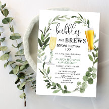 バブルとブリーズの緑のカップルのブライダルシャワー