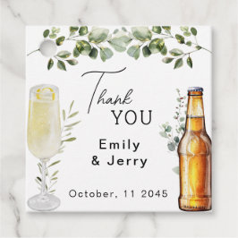 バブルとブリーズウェディングシャワーありがとう フェイバータグ