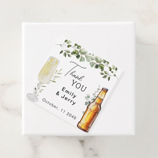 バブルとブリーズウェディングシャワーありがとう フェイバータグ (インサイチュ)