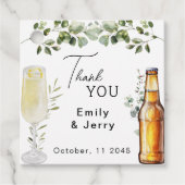 バブルとブリーズウェディングシャワーありがとう フェイバータグ (正面)