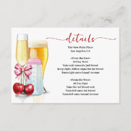 バブルとブルーズの前にベビーデュースベイビーさくらんぼシャワー エンクロージャーカード