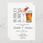 バブルとブレス婚約シャワー招待状 招待状 (正面/裏面)