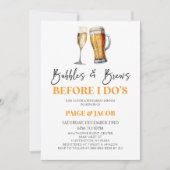 バブルとブロー前に!リハーサルディナー 招待状 (正面)