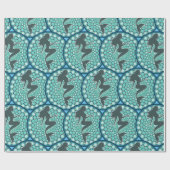 バブルのマーメイドシルエットThunder_Coveラッピング ラッピングペーパー (フラット)