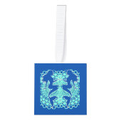 バブルのマーメイドシルエットThunder_Cove キューブオーナメント (正面)