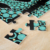 バブルのマーメイドシルエットThunder_Cove ジグソーパズル (側面)