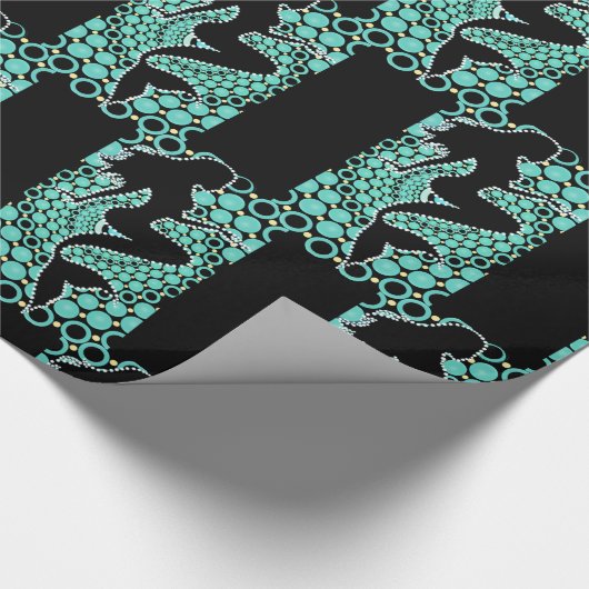 バブルのマーメイドシルエットThunder_Cove ラッピングペーパー (角)