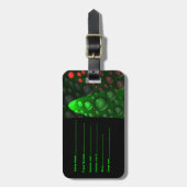 バブルの上昇(緑&赤) ラゲッジタグ (正面縦)
