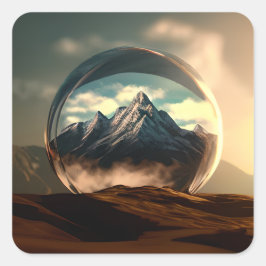 バブルの世界の山 スクエアシール