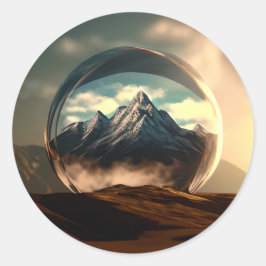 バブルの世界の山 ラウンドシール