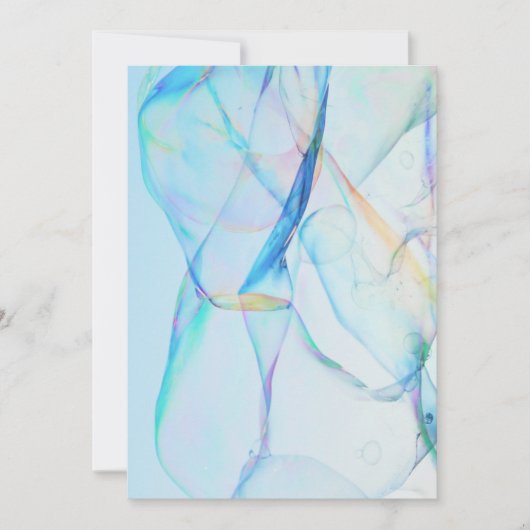 バブルの空の背景の多くのバブル サンキューカード (正面)