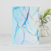 バブルの空の背景の多くのバブル サンキューカード (スタンド正面)