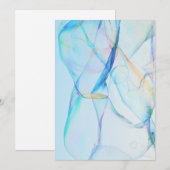 バブルの空の背景の多くのバブル サンキューカード (正面/裏面)