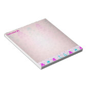 バブルの表示（ピンク&ブルー） ノートパッド (アングル)