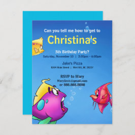 バブルの誕生日カード 招待状