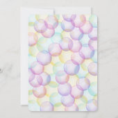 バブルの誕生日招待状 招待状 (裏面)