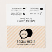 バブルをチャット |グループ |ストライプ 名刺 (外部フラット)