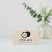 バブルをチャット |グループ |ストライプ 名刺 (スタンド正面)