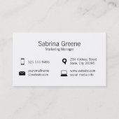 バブルをチャット |グループ |ストライプ 名刺 (裏面)