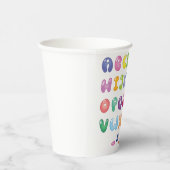 バブルアルファベットレター キッズタイポグラフィ 紙コップ (右)