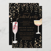 バブルカクテル仮想カクテルパーティー 招待状 (正面/裏面)