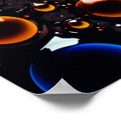 バブルカラフル壁紙 ポスター (角)