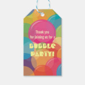 バブルカラフル誕生日パーティー ギフトタグ (正面)