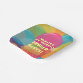 バブルカラフル誕生日パーティー ペーパープレート (傾斜あり)