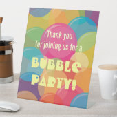 バブルカラフル誕生日パーティー 台座サイン (インサイチュ)