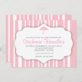 バブルガカスタムムベビーガールシャワー招待状 招待状 (正面/裏面)