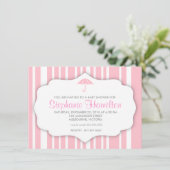 バブルガカスタムムベビーガールシャワー招待状 招待状 (スタンド正面)