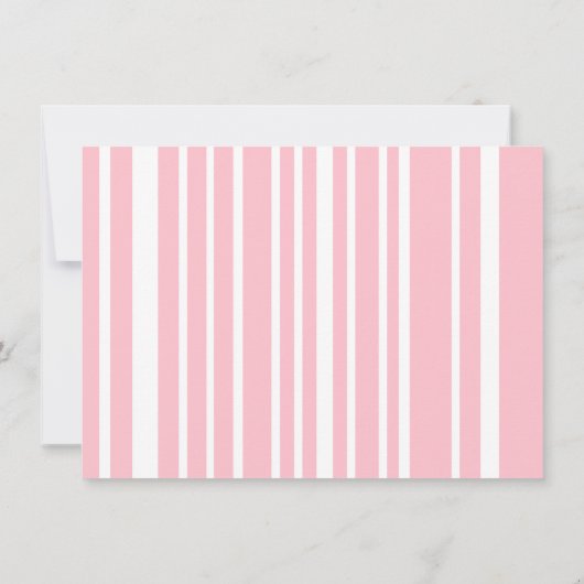 バブルガカスタムムベビーガールシャワー招待状 招待状 (裏面)