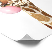 バブルガムかわいいキリン子供部屋の子 ポスター (角)