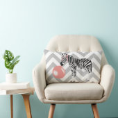 バブルガムのゼブラがバブルを吹く ランバークッション (椅子)