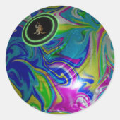 バブルガムの芝生ボウル、ラウンドスティッカー ラウンドシール (正面)