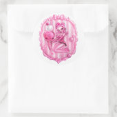 バブルガムアイスクリームピンアップ ラウンドシール (バッグ)