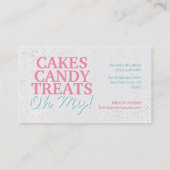 バブルガムカップケーキビジネスカード 名刺 (裏面)