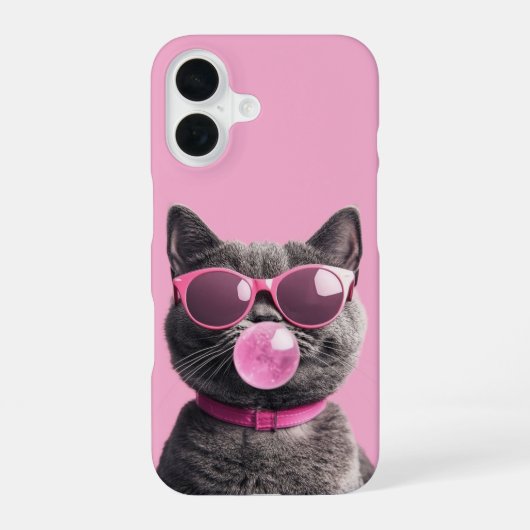 バブルガムキャットケース iPhone 16ケース (裏面)