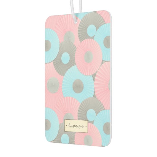 バブルガムサークル折り紙パステルパターン カーエアーフレッシュナー (左)