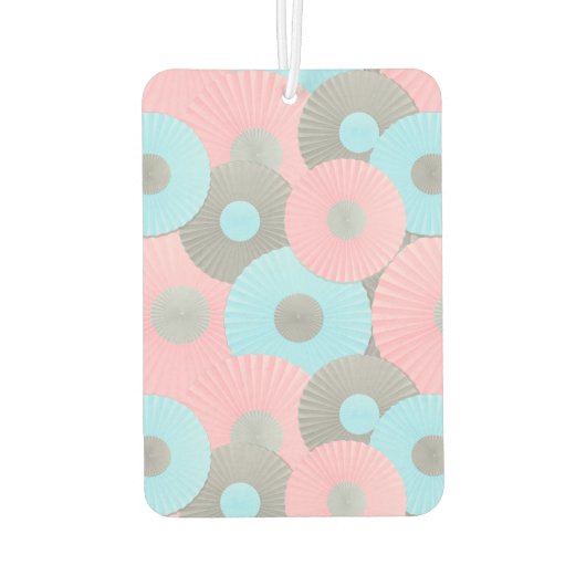 バブルガムサークル折り紙パステルパターン カーエアーフレッシュナー (裏面)