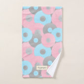 バブルガムサークル折り紙パステルパターン バスタオルセット (ハンドタオル)