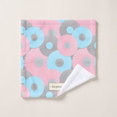 バブルガムサークル折り紙パステルパターン バスタオルセット (ウォッシュタオル)