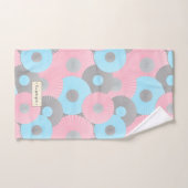 バブルガムサークル折り紙パステルパターン バスタオルセット (ハンドタオル)